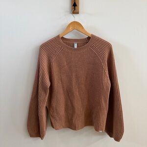 Women’s Brown Knit Crew Neck Sweater – Size Medium